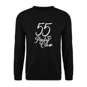 55 Party Crew 55th Birthday Party 55 Years Old - Unisex Sweatshirt - black - Front - Alina (178cm) & Michal (187cm)