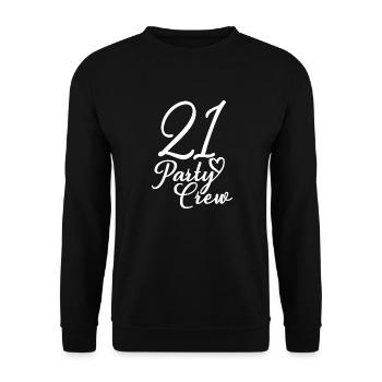 21 Party Crew 21st Birthday Party 21 ans - Sweat-shirt Unisexe - noir - Devant - Alina (178cm) & Michal (187cm)
