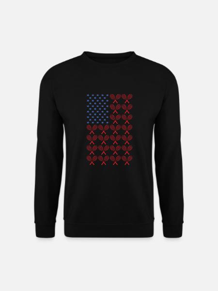 Sport Us Flag Tennis - Unisex Pullover - Schwarz