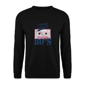 Tee shirt Mix-Tape Vintage Original 80's - Sweat-shirt Unisexe - noir - Devant - Alina (178cm) & Michal (187cm)