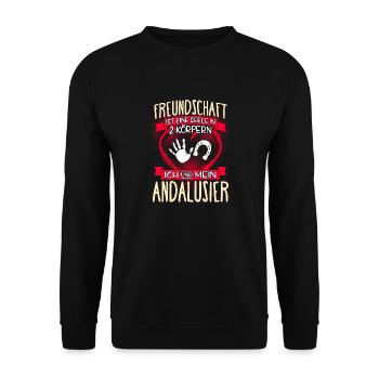 ANDALUSIER - 3 - Unisex Pullover - Schwarz - Vorne - Alina (178cm) & Michal (187cm)