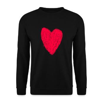 Red Heart - Unisex Sweatshirt - black - Front - Alina (178cm) & Michal (187cm)