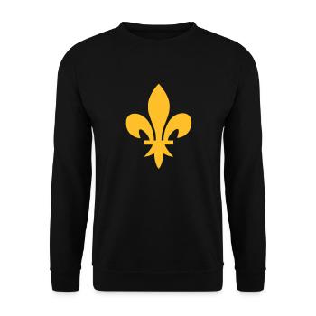 Fleur de lys - Sweat-shirt Unisexe - noir - Devant - Alina (178cm) & Michal (187cm)