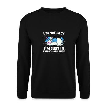Chemise Licorne · Licorne · Licornes · Paillettes - Sweat-shirt Unisexe - noir - Devant - Alina (178cm) & Michal (187cm)
