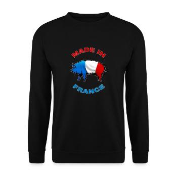 charcutier cochonnailles - Sweat-shirt Unisexe - noir - Devant - Alina (178cm) & Michal (187cm)