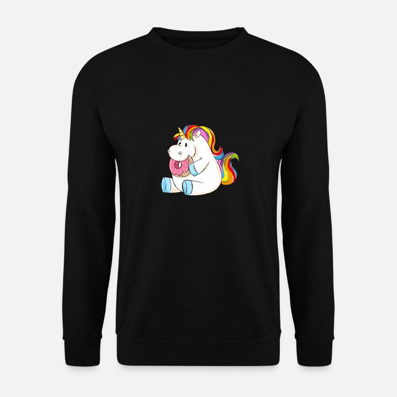 Einhorn T-Shirt - Unisex Pullover - Schwarz