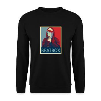 Beatbox - Unisex Sweatshirt - black - Front - Alina (178cm) & Michal (187cm)