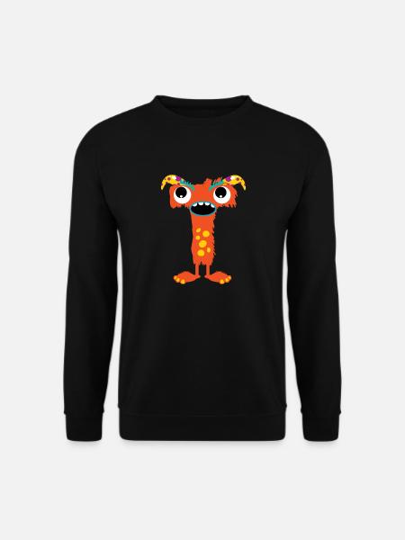Letter F Gift Monster ABC First Name with F - Unisex Sweatshirt - black