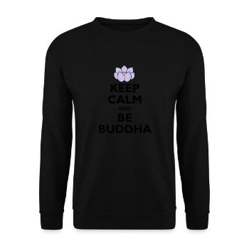 be buddha - Unisex Pullover - Schwarz - Vorne - Alina (178cm) & Michal (187cm)