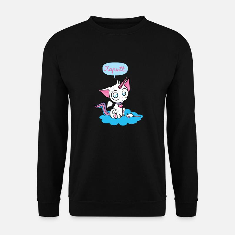 Unicornkitty - Einhorn Katze - Unisex Pullover - Schwarz