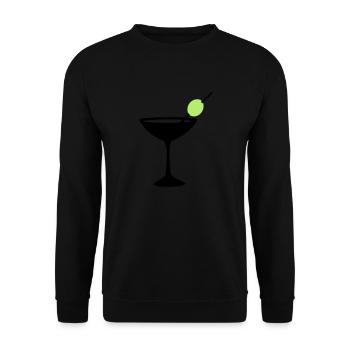 Cocktail Martini trinken - Unisex Pullover - Schwarz - Vorne - Alina (178cm) & Michal (187cm)