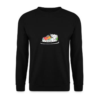 Bumper Car Bumpr Fairground Ride Boxing Car Kirm - Unisex Sweatshirt - black - Front - Alina (178cm) & Michal (187cm)