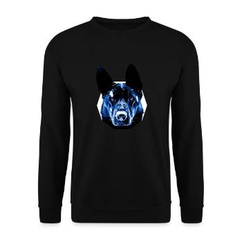 chien de berger - Sweat-shirt Unisexe - noir - Devant - Alina (178cm) & Michal (187cm)