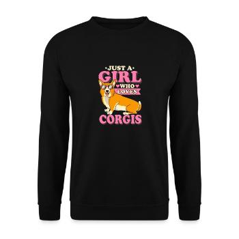 Corgi Mama Corgi Mum - Unisex Sweatshirt - black - Front - Alina (178cm) & Michal (187cm)