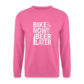 Mountain Bike Bike MTB Downhill Beer Quote - Unisex Sweatshirt - pink - Front