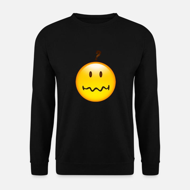 Smiley Question mark - Unisex Pullover - Schwarz