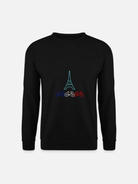 Biking in Paris - Unisex Sweatshirt - black