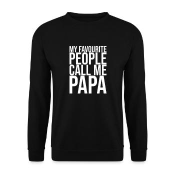 My favorite people call me dad - Unisex Sweatshirt - black - Front - Alina (178cm) & Michal (187cm)