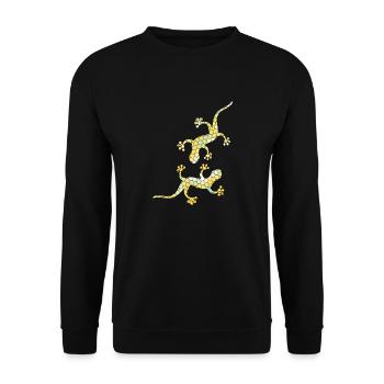 Golden gecko - Unisex Sweatshirt - black - Front - Alina (178cm) & Michal (187cm)