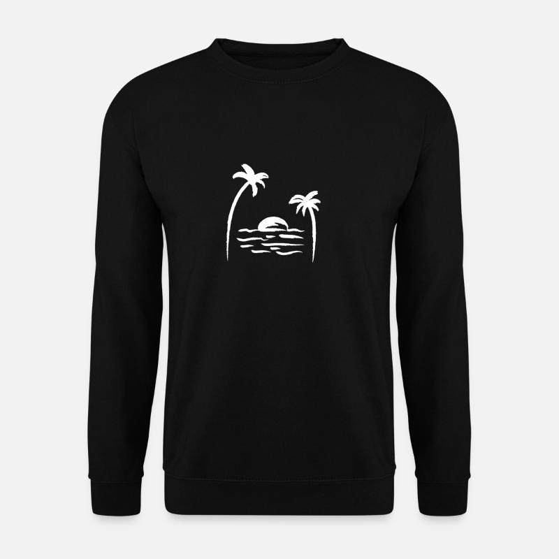 Palmen Palme Ferien Insel Sommer - Unisex Pullover - Schwarz