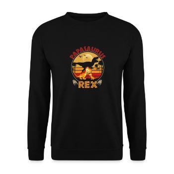 Papasaurus Rex - Sweat-shirt Unisexe - noir - Devant - Alina (178cm) & Michal (187cm)