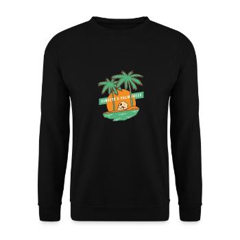 Sunsets &Palm trees - Sweat-shirt Unisexe - noir - Devant - Alina (178cm) & Michal (187cm)