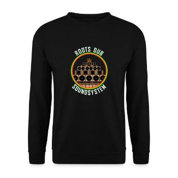 Roots Dub sound system - Unisex Sweatshirt - black - Front - Alina (178cm) & Michal (187cm)