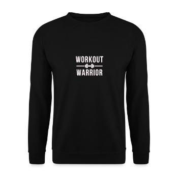 Workout Warrior Fitness Sport - Unisex Sweatshirt - black - Front - Alina (178cm) & Michal (187cm)