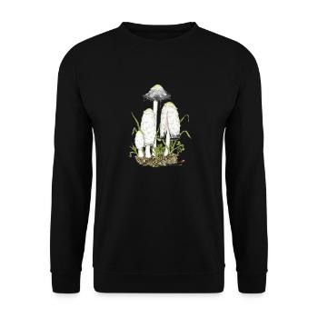 Schopf-Tintlinge, Pilz des Jahres 2024 - Unisex Pullover - Schwarz - Vorne - Alina (178cm) & Michal (187cm)