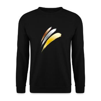 gold silber bronze - Unisex Pullover - Schwarz - Vorne - Alina (178cm) & Michal (187cm)