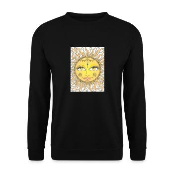 Sun - Unisex Sweatshirt - black - Front - Alina (178cm) & Michal (187cm)
