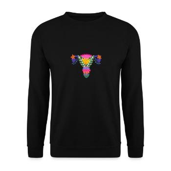 Uterus feminine - Unisex Sweatshirt - black - Front - Alina (178cm) & Michal (187cm)