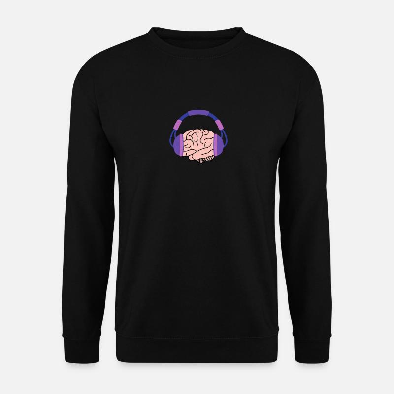 Musik Gehirn - Unisex Pullover - Schwarz