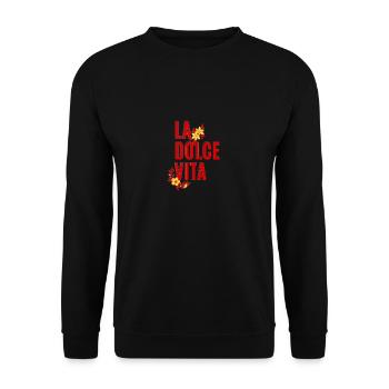 La dolce vita - Sweat-shirt Unisexe - noir - Devant - Alina (178cm) & Michal (187cm)
