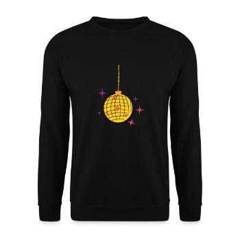 Discokugel Geschenkidee Musik Disco Glanz Tanz - Unisex Pullover - Schwarz - Vorne - Alina (178cm) & Michal (187cm)