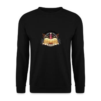 Benzin - Unisex Pullover - Schwarz - Vorne - Alina (178cm) & Michal (187cm)