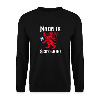 Made in Scotland - Unisex Pullover - Schwarz - Vorne - Alina (178cm) & Michal (187cm)