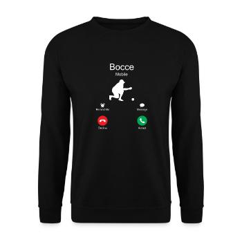 Bocce appelle - joueur de boules de pétanque bocce - Sweat-shirt Unisexe - noir - Devant - Alina (178cm) & Michal (187cm)