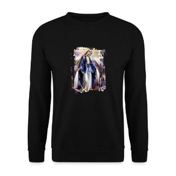 Holly Mary Maria Madonna Mariana Vierge Marie - Sweat-shirt Unisexe - noir - Devant - Alina (178cm) & Michal (187cm)