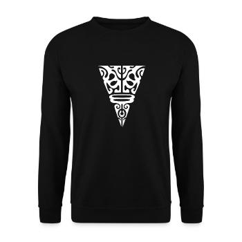 visage maori9 blanc - Sweat-shirt Unisexe - noir - Devant - Alina (178cm) & Michal (187cm)