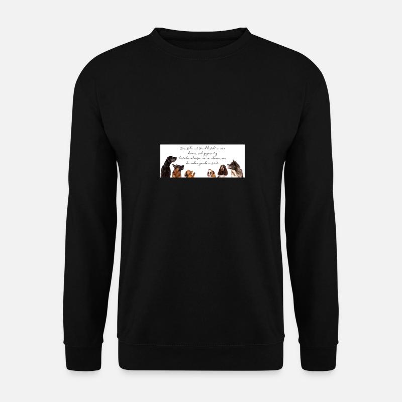 Leben mit Hund - Unisex Pullover - Schwarz
