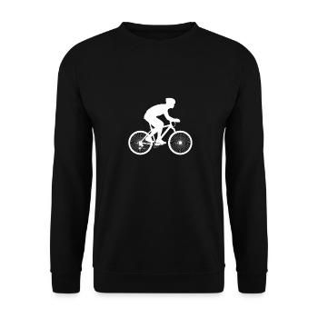 Fahrrad Bike Geschenkidee Rad Sport Kondition - Unisex Pullover - Schwarz - Vorne - Alina (178cm) & Michal (187cm)
