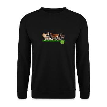 Leben achten und schützen 2 - Unisex Pullover - Schwarz - Vorne - Alina (178cm) & Michal (187cm)