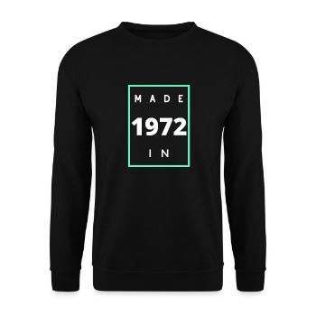 Made in 1972 - Unisex Pullover - Schwarz - Vorne - Alina (178cm) & Michal (187cm)
