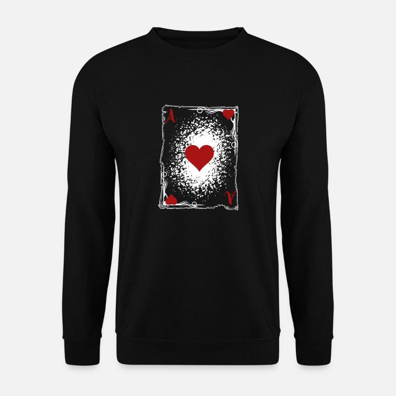 Das Herz-Ass. - Unisex Pullover - Schwarz