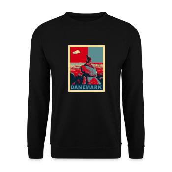 Denmark - Unisex Sweatshirt - black - Front - Alina (178cm) & Michal (187cm)