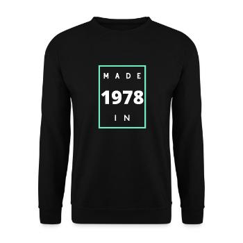Made in 1978 - Unisex Pullover - Schwarz - Vorne - Alina (178cm) & Michal (187cm)