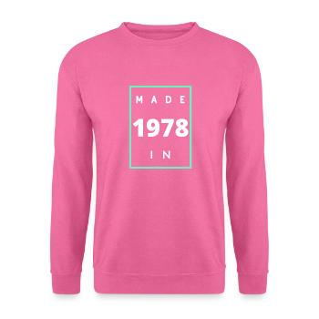 made in 1978 - Sweat-shirt Unisexe - rose - Devant