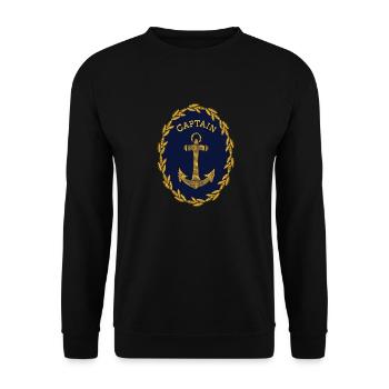 anchor - Unisex Sweatshirt - black - Front - Alina (178cm) & Michal (187cm)