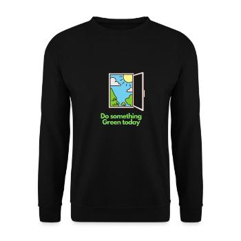 Do something Green today! - Unisex Pullover - Schwarz - Vorne - Alina (178cm) & Michal (187cm)